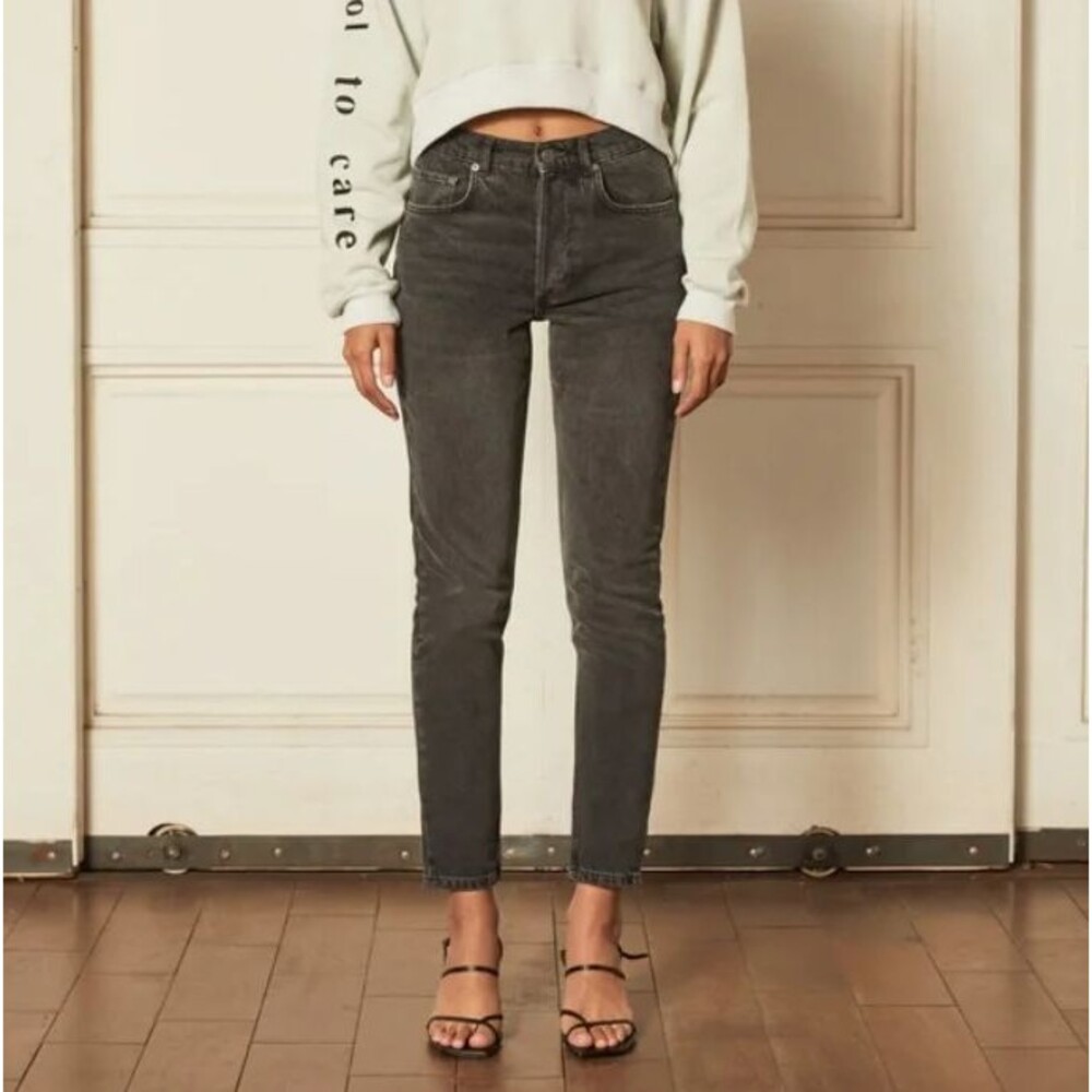 Boyish Women's Jeans The Billy High Waist Skinny Jeans in Washed Black size 24